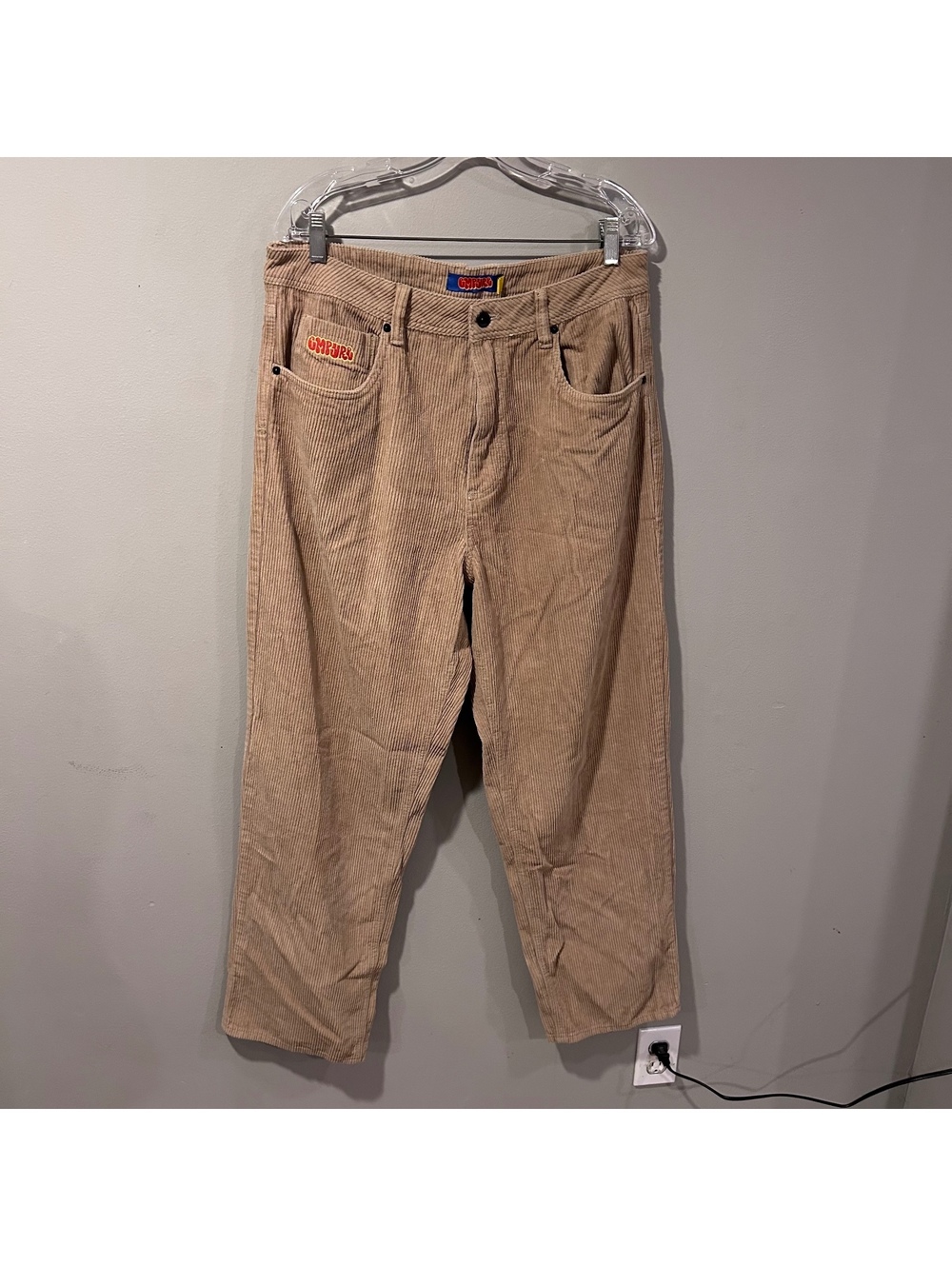 Empyre Relaxed Fit Brown Corduroy Casual Pants Men's Size 34 Cotton Straight Leg
